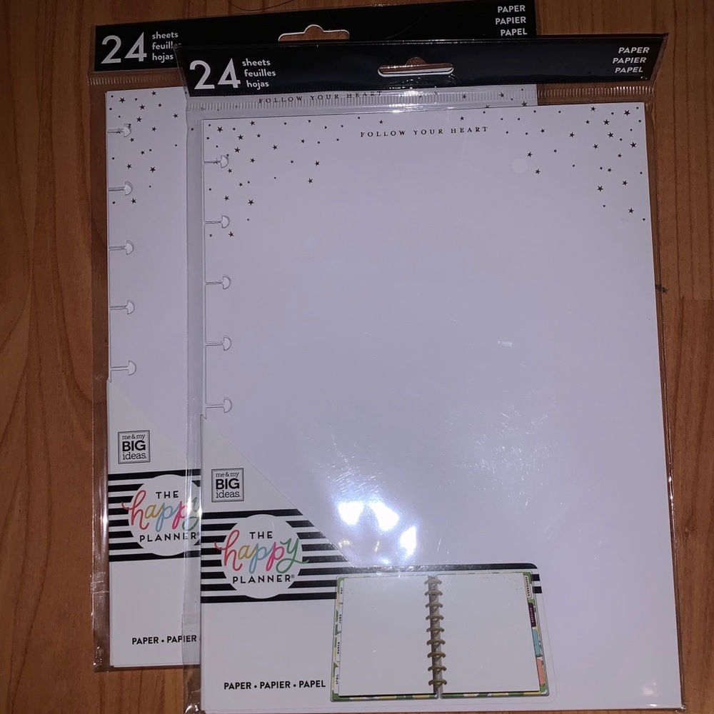 New The Happy Planner Follow Your Heart Fill Paper